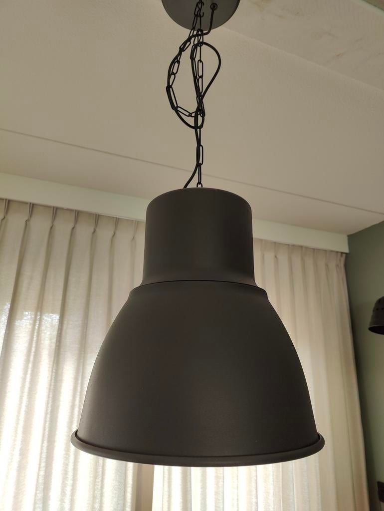 2x IKEA Hektar lampenkappen 38cm met smart dimbare lampen, Ophalen, Zo goed als nieuw, Metaal, Minder dan 50 cm