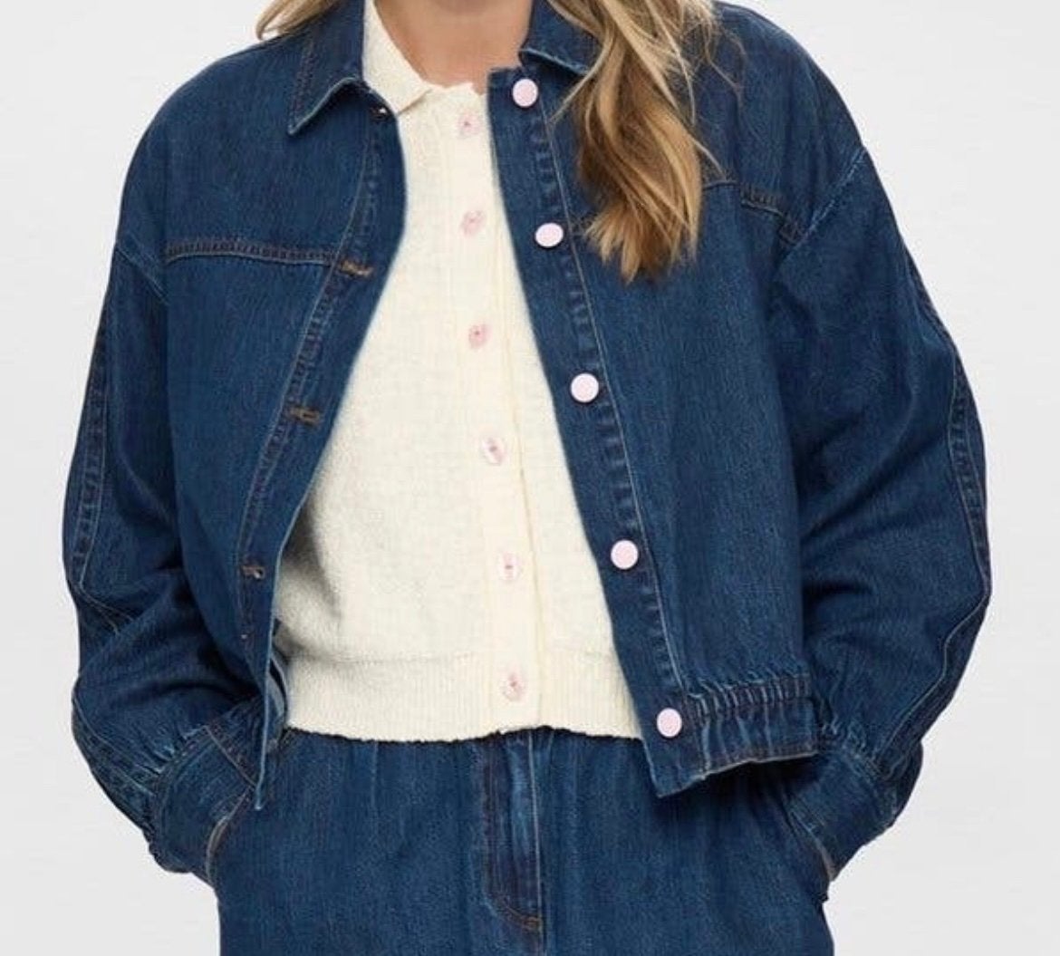 NÜMPH jeansjasje, Ophalen of Verzenden, Zo goed als nieuw, Maat 38/40 (M), Blauw