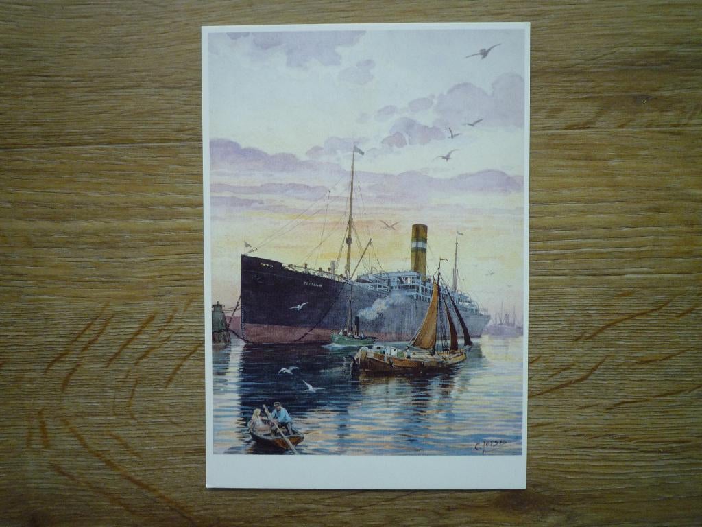 Art unlimited kaart Cornelis Jetses zeilboot stoomboot roei, Ophalen of Verzenden, Voor 1920, Overige thema's