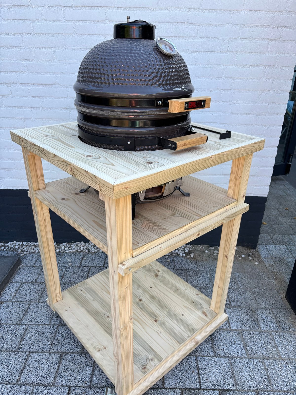 Grill Guru Compact Kamado met houten onderstel, Ophalen, Nieuw