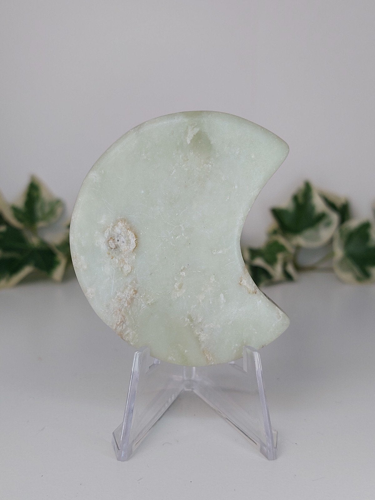 Groene maan, Ophalen of Verzenden, Mineraal