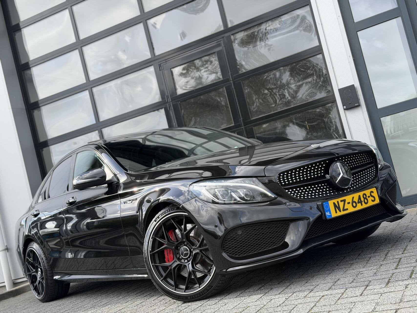 Mercedes C-klasse C43 / 450 AMG V6 4MATIC 368PK / PANO / HUD, Auto's, 367 pk, Leder, Bedrijf, Vierwielaandrijving