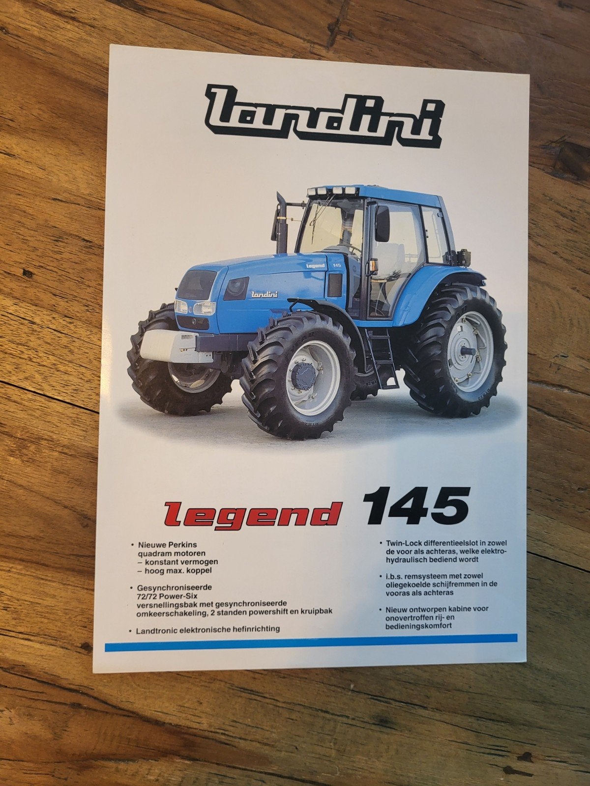 tractor folder Landini Legend 145, Ophalen of Verzenden, Zo goed als nieuw, Folder