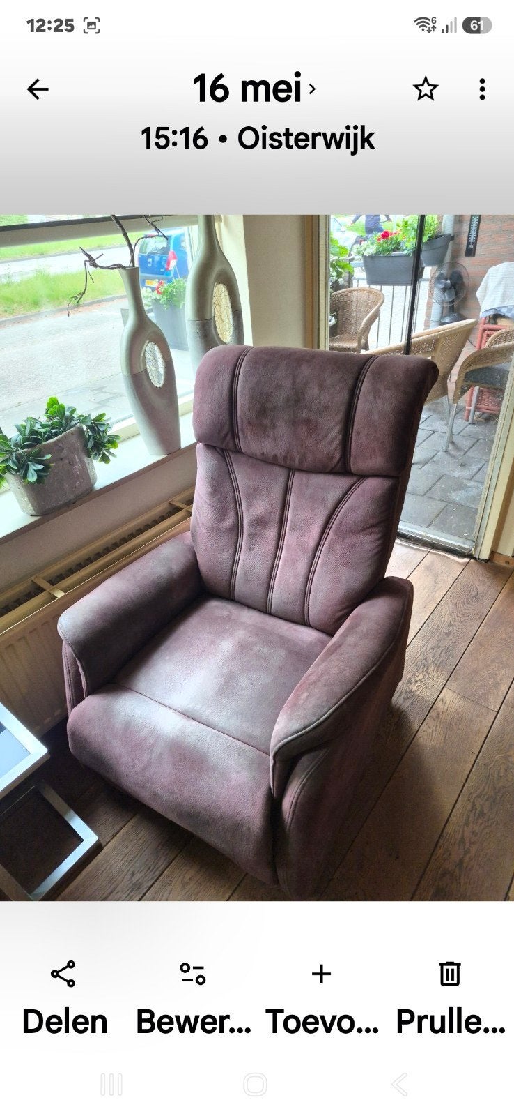 GRATIS Comfortabele relaxfauteuil met elektrische bediening, Ophalen, Gebruikt, Modern comfort, 75 tot 100 cm