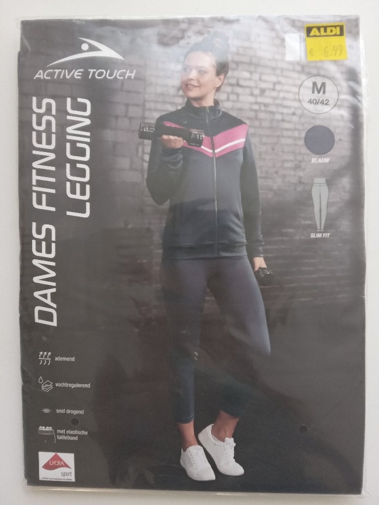 Active Touch blauwe fitness legging, maat M, nieuw, Kleding | Dames, Nieuw, Fitness of Aerobics, Stichting Angel's Choice, Angelschoice@gmail.com