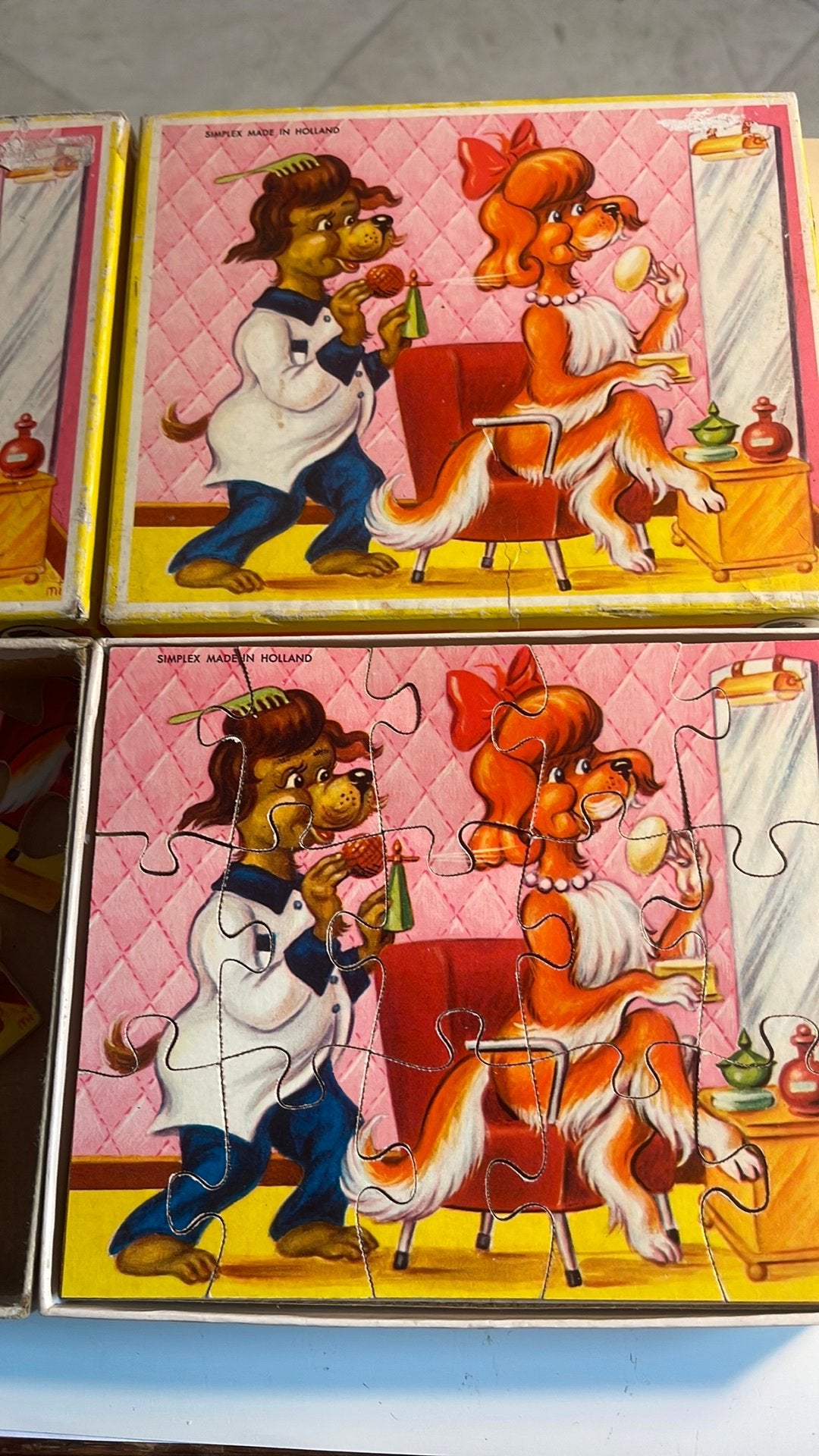 vintage Simplex houten legpuzzel uit 1950  compleet, Verzenden, Zo goed als nieuw, Van hout