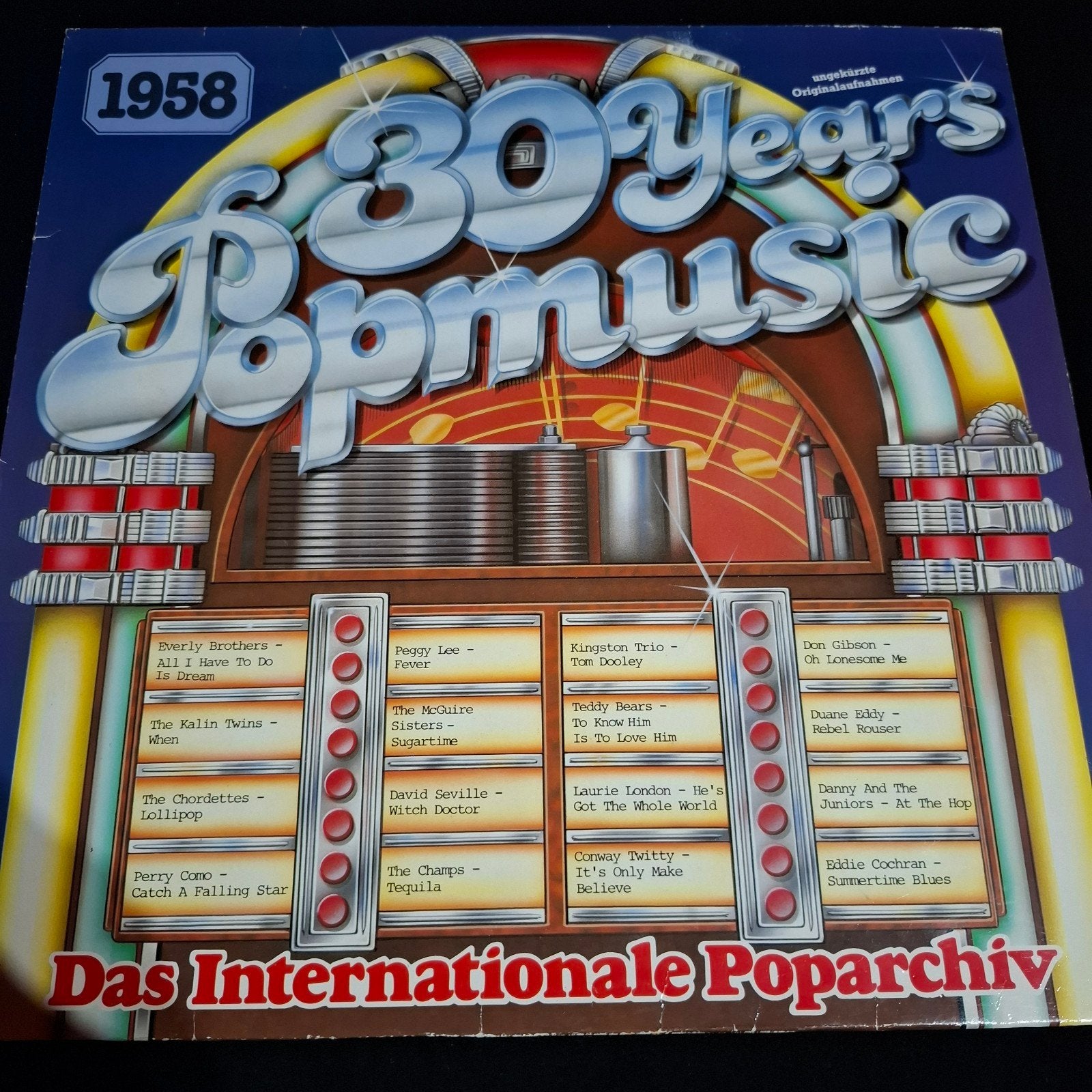 30 Years Popmusic - 1958 (1984 Compilatie LP), Complilatie, Ophalen of Verzenden, Gebruikt, 12 inch