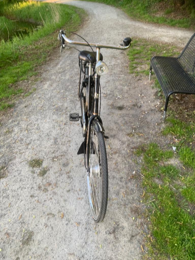 Omafiets met versnelling en licht, Terugtraprem, Gebruikt, 47 tot 50 cm, Versnellingen
