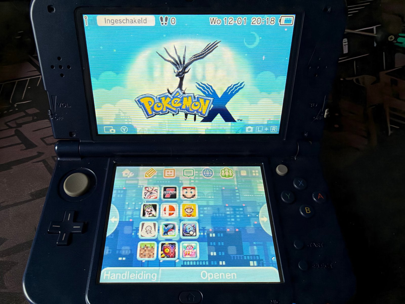New 3DS XL met IPS topscherm, Ophalen of Verzenden, Zo goed als nieuw, Blauw, 3DS XL