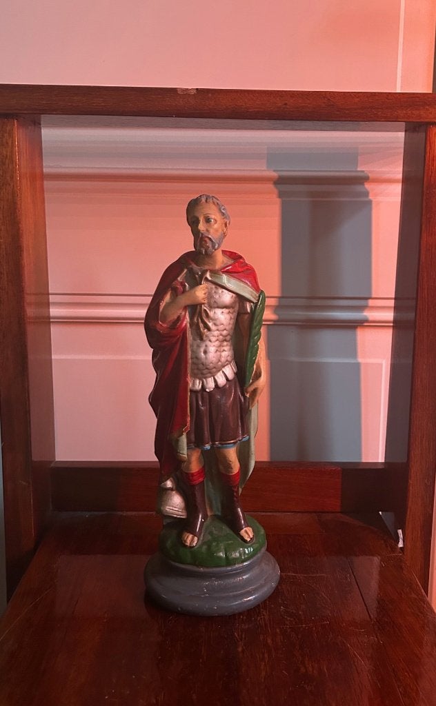 Oud beeld heilige Donatus, gips 33 cm, Ophalen of Verzenden