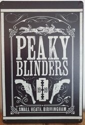 Peaky Blinders zwart reclamebord metaal, Ophalen of Verzenden, Nieuw, Overige typen