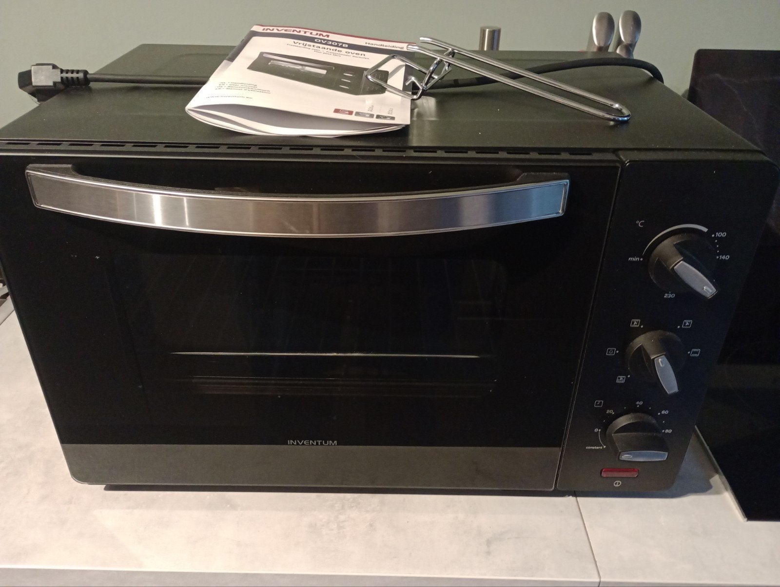 vrijstaande oven Inventum OV307B, Ophalen, Minder dan 45 cm, Minder dan 45 cm, Zo goed als nieuw
