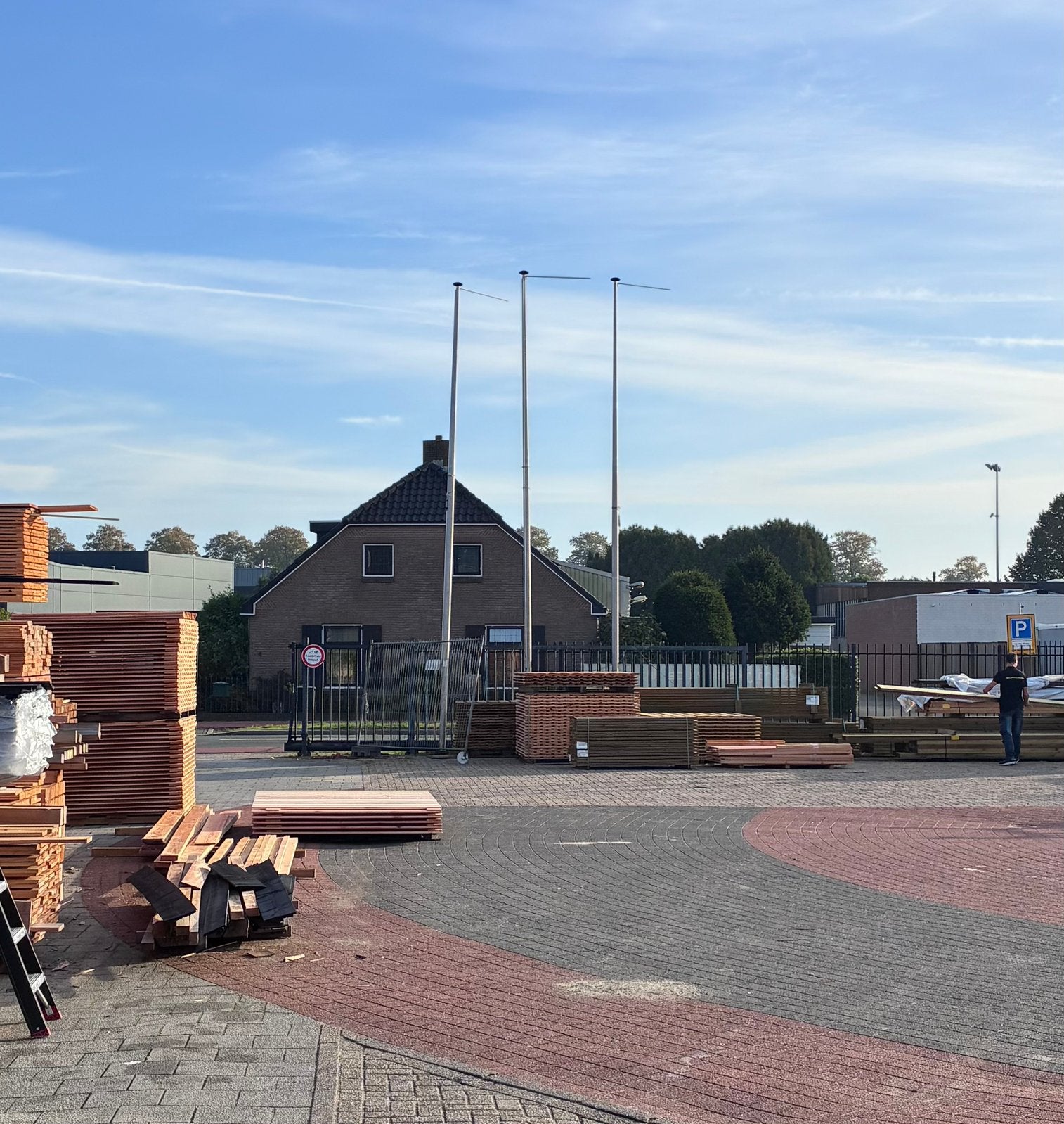 TOPPER -> 8m Vlaggemast kantelbaar 6 stuks, Ophalen of Verzenden, Gebruikt