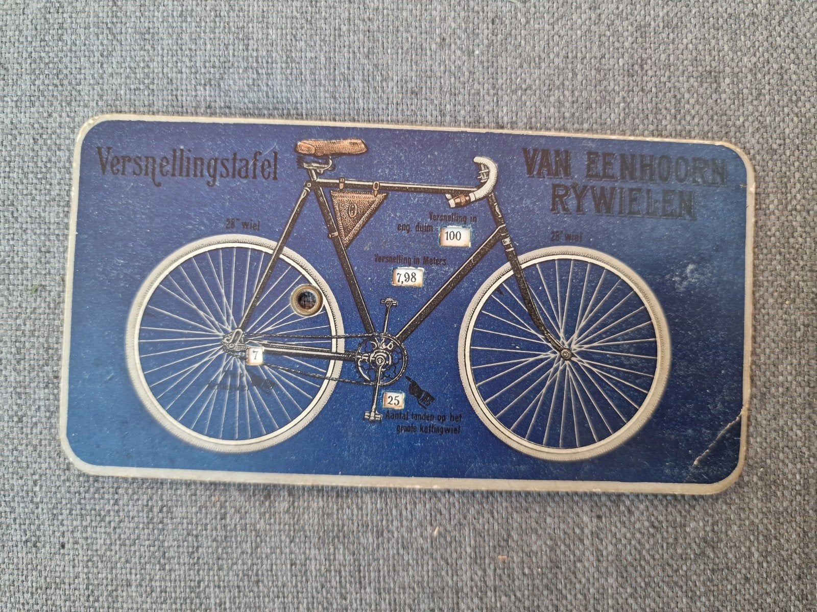 Antieke Eenhoorn Rijwielen reclamekaart - Fietsen, Verzenden, Gebruikt, Overige typen