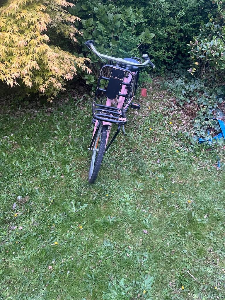 Popal meisjesfiets, zacht rosé, 3 versnellingen, voorrek, Fietsen en Brommers, Fietsen | Meisjes, Ophalen, Gebruikt, 22 inch, Versnellingen