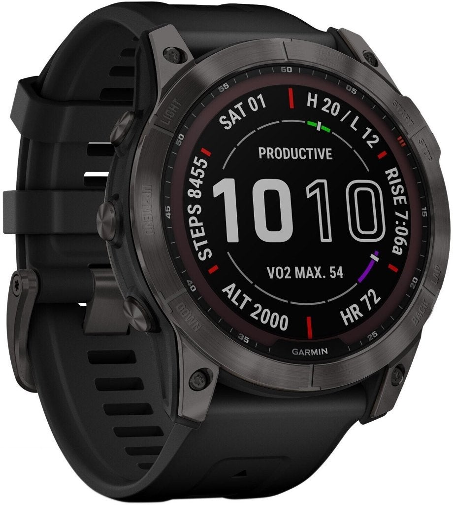 Garmin 7x saphire solar 51mm, Garmin Fenix 7S Sapphire Solar, Zwart, Ophalen of Verzenden, Zo goed als nieuw