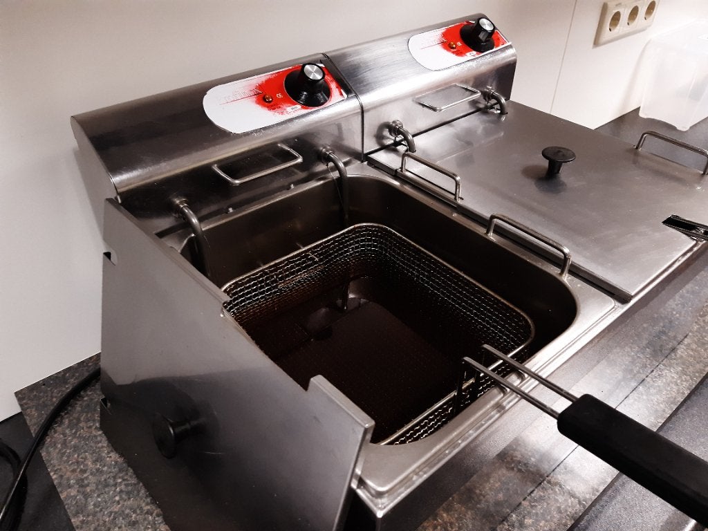Dubbele frituurpan profinox, Witgoed en Apparatuur, Frituurpannen, 4 liter of meer, Ophalen, Zo goed als nieuw