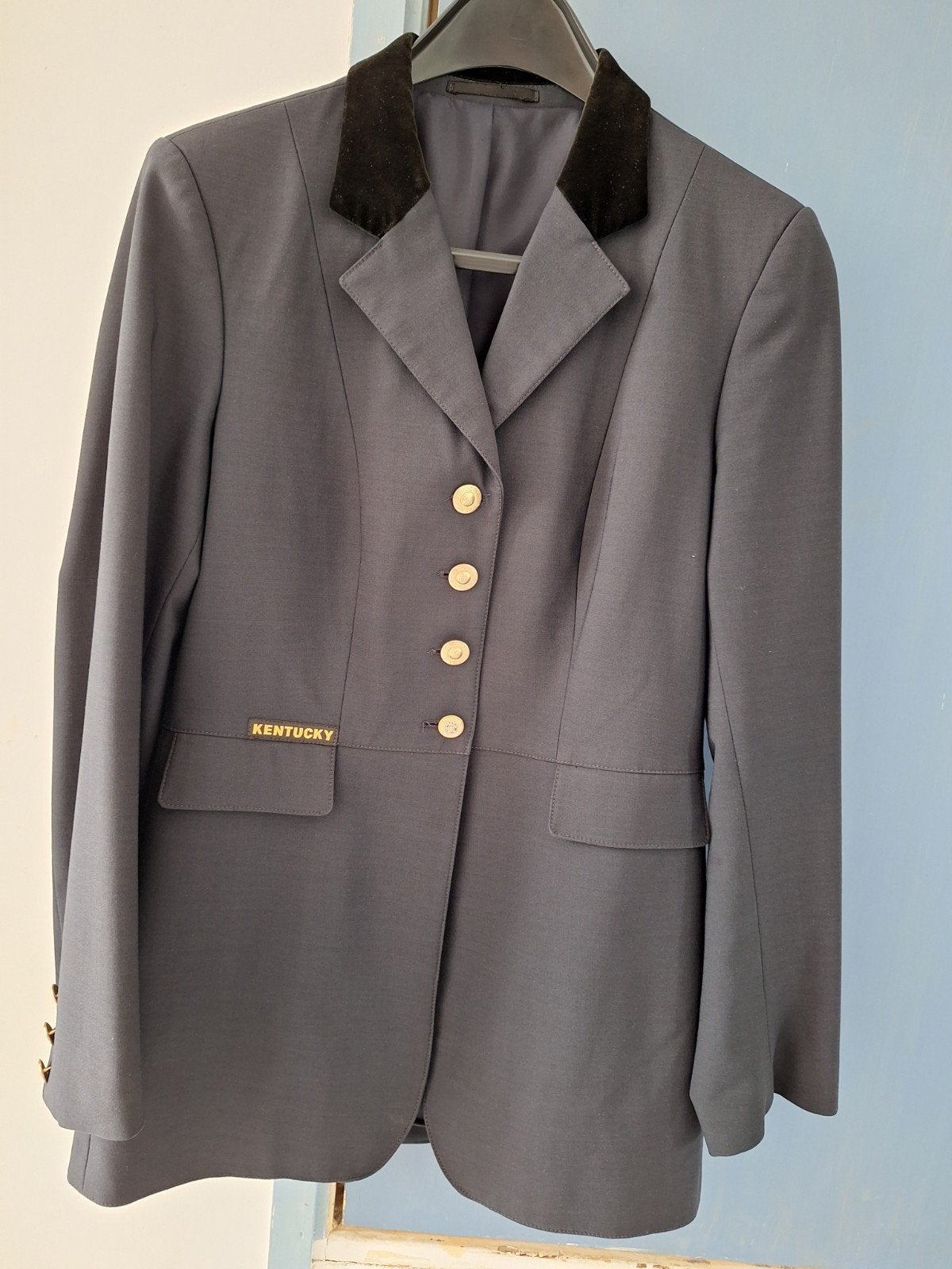 Schitterend donkerblauw Kentucky rijjasje maat 40, Dieren en Toebehoren, Blauw, Dressuur, Ophalen of Verzenden, Zo goed als nieuw