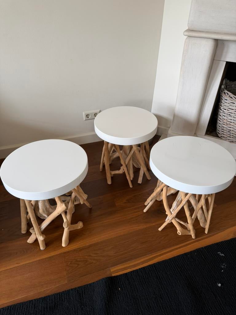 3x bijzettafel, Ophalen, Zo goed als nieuw