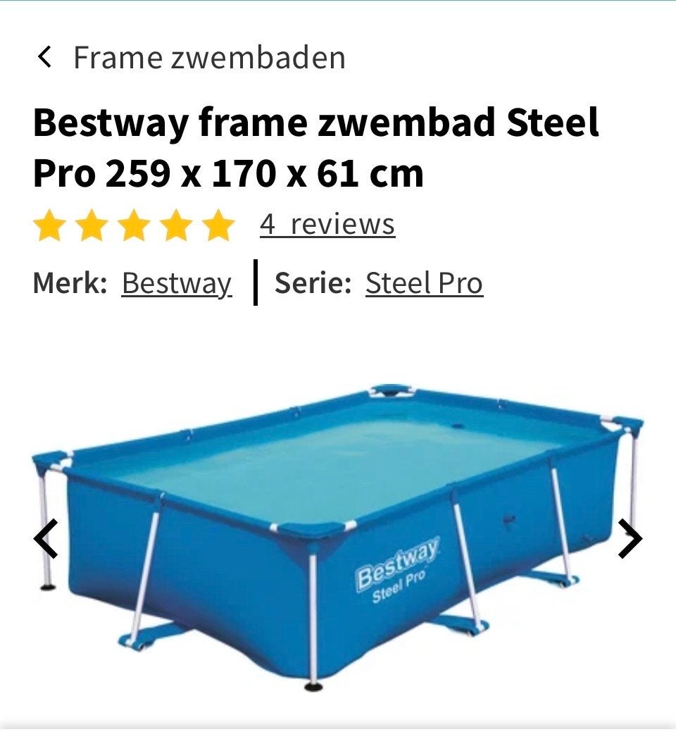 Bestway Zwembad 259x170x61 cm met 2 x verwarmingsmat, Ophalen, Nieuw, Opzetzwembad, 200 tot 400 cm