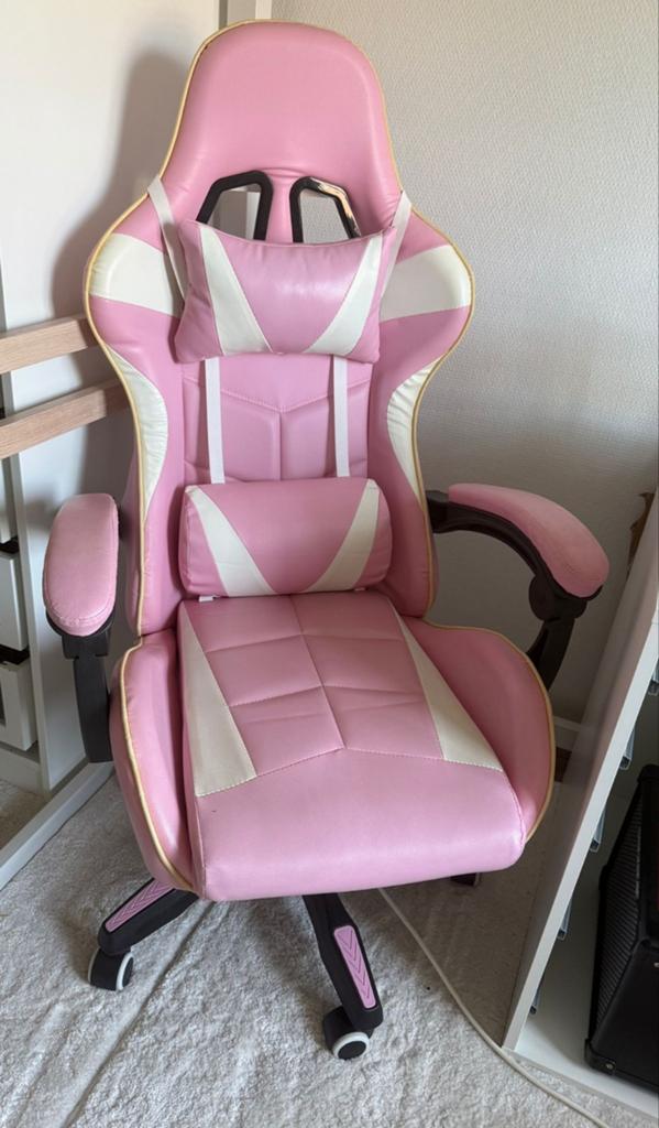 Roze gamingstoel / bureaustoel – verstelbaar en comfortabel, Ophalen, Gaming bureaustoel, Gebruikt, Roze