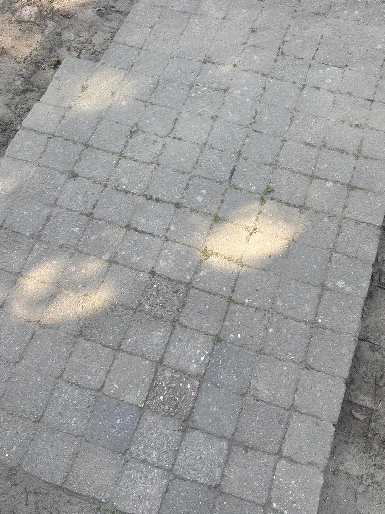 Gebruikte kasseien 10x10 cm, ca. 2,5 m2 (260 stuks), Tuin en Terras, Tegels en Klinkers, Ophalen, Gebruikt, Klinkers, Minder dan 5 m²