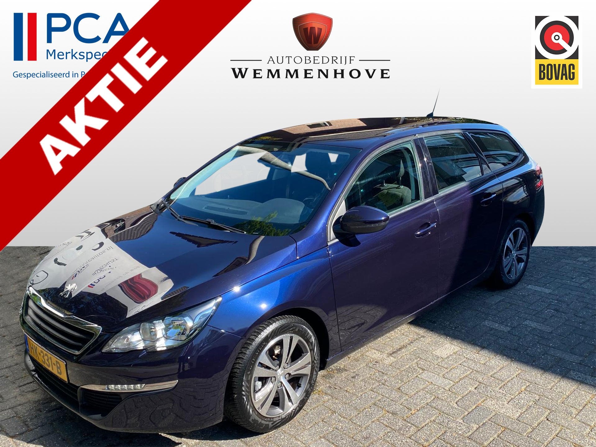 Peugeot 308 SW 1.6 BlueHDI Blue Lease Pack Alu wielen/Airco-, Auto's, Voorwielaandrijving, Stof, Gebruikt, 4 cilinders