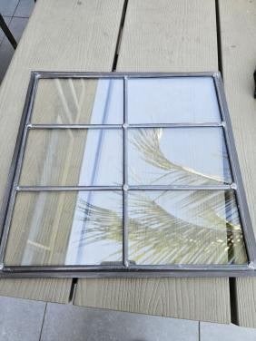 Decoratief glas in lood raam met roedeverdeling zgan nog, Ophalen of Verzenden