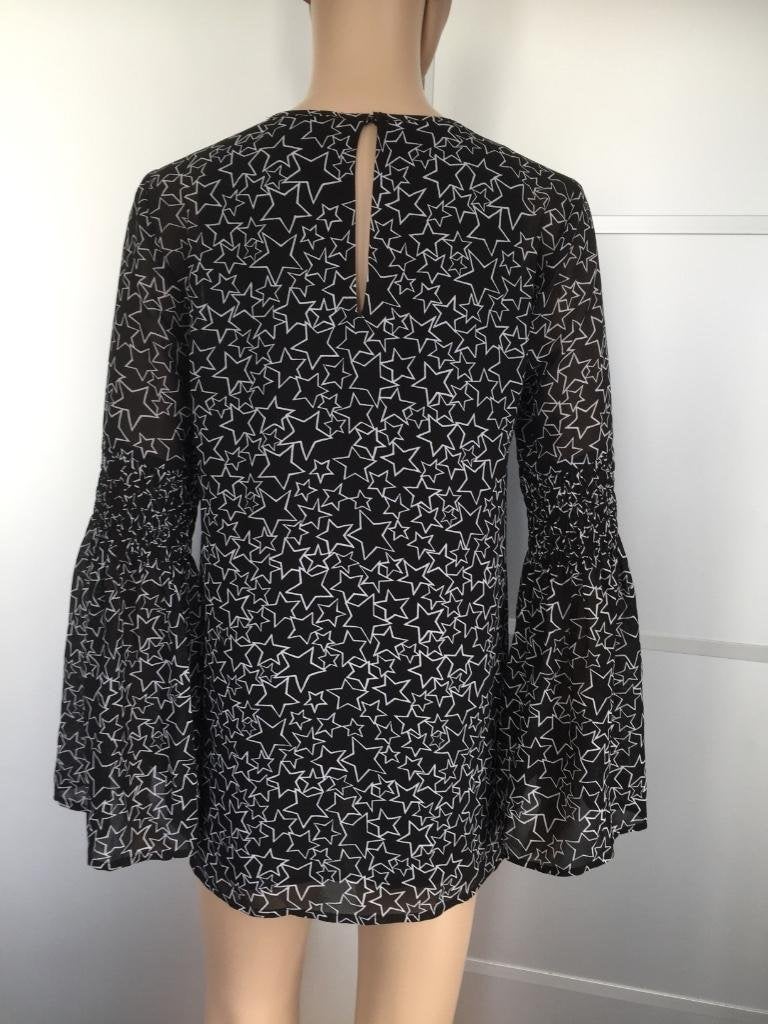 D403 Michael Kors Maat XS/S=34/36 tuniek blouse zwart/wit, Kleding | Dames, Michael Kors, Zwart, Ophalen of Verzenden, Zo goed als nieuw