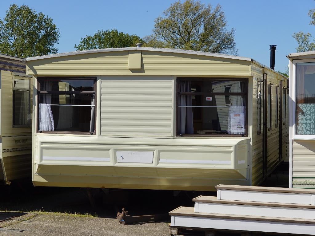 Betaalbaar Atlas Debonair Super chalet met 2 slk + aparte wc, Caravans en Kamperen, Stacaravans, Tot en met 4