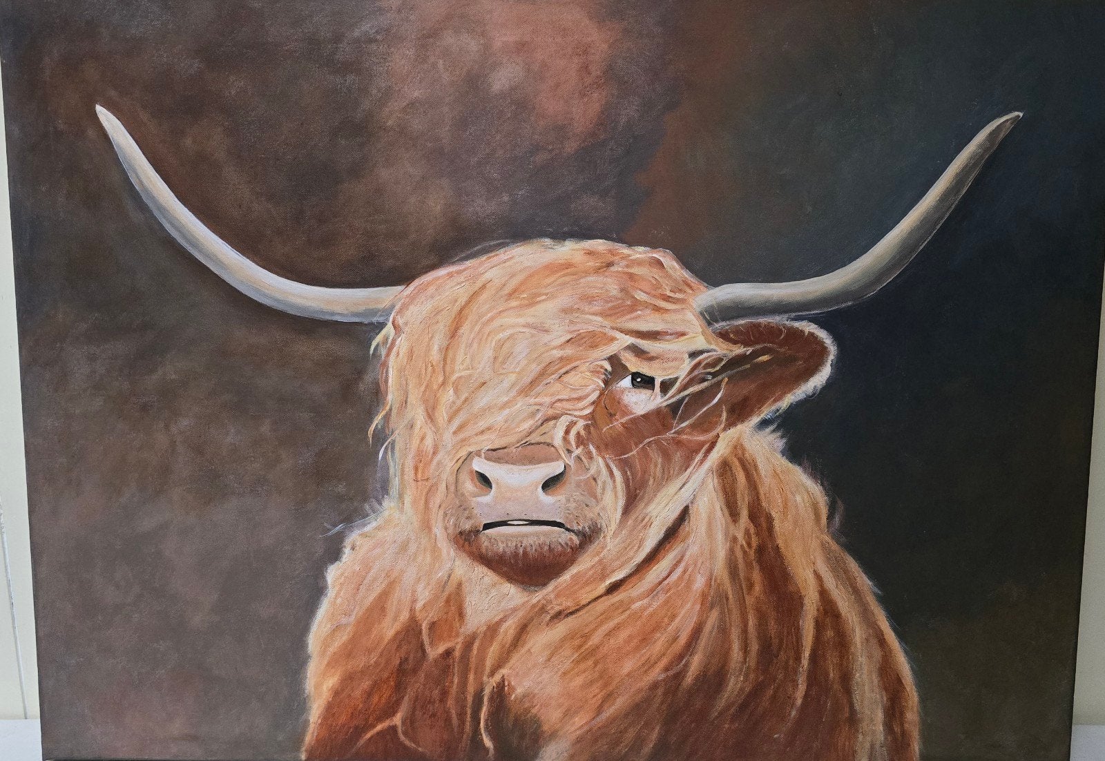 Origineel geschilderd Schotse Hooglander schilderij, Ophalen