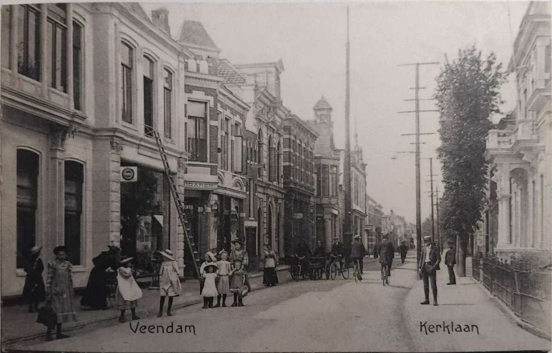 Veendam (Groningen) 1913 - Kerklaan, Verzamelen, Ophalen of Verzenden, Voor 1920, Gelopen, Groningen