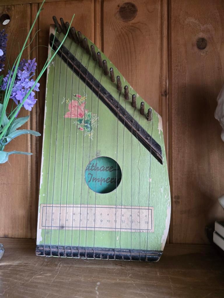 Oude Imperial Citer - Vintage Muziekinstrument, Antiek en Kunst, Curiosa en Brocante, Ophalen of Verzenden