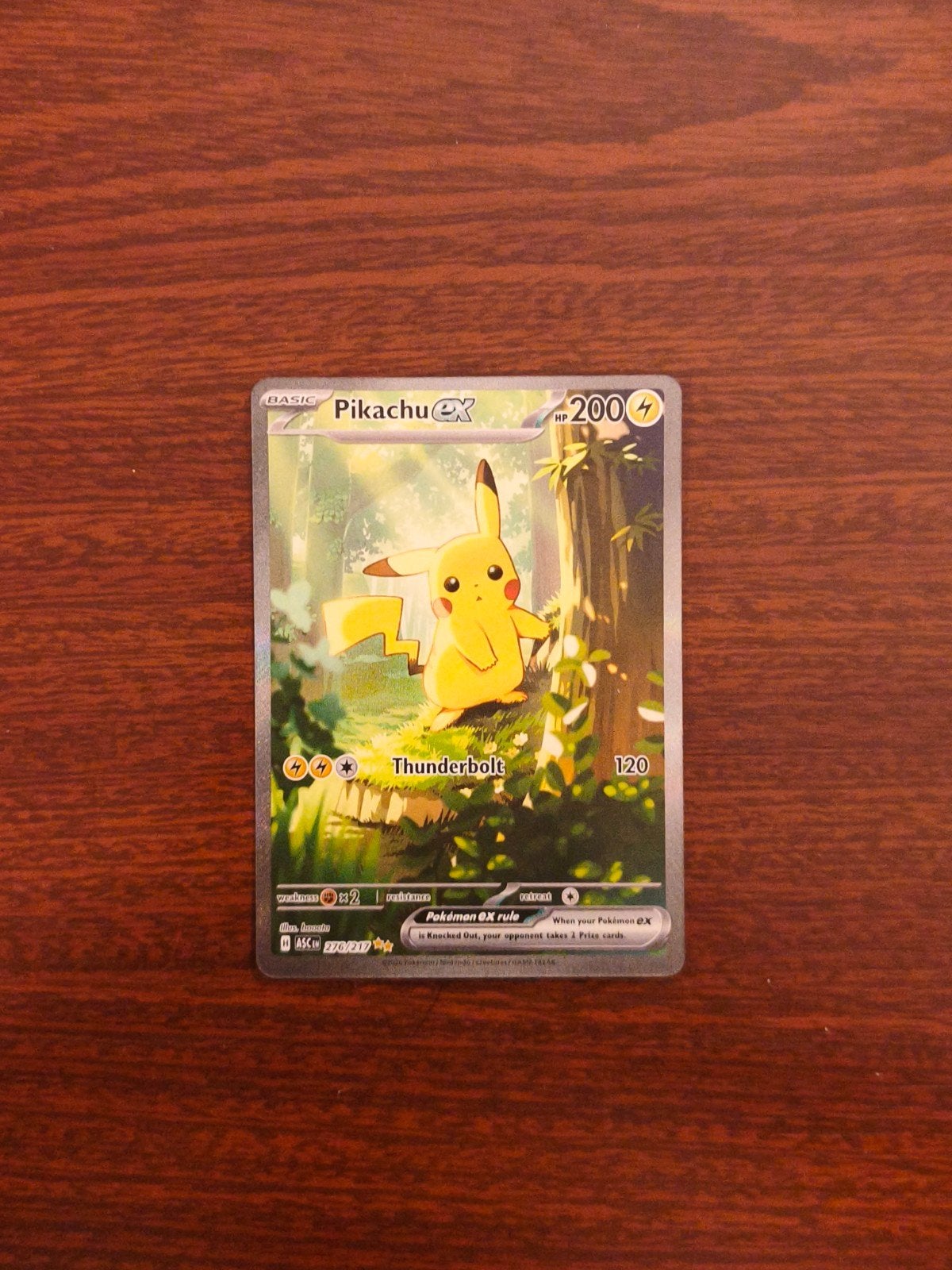 Pikachu EX 276/217 Pokémon kaart, Ophalen of Verzenden, Zo goed als nieuw, Losse kaart, Foil