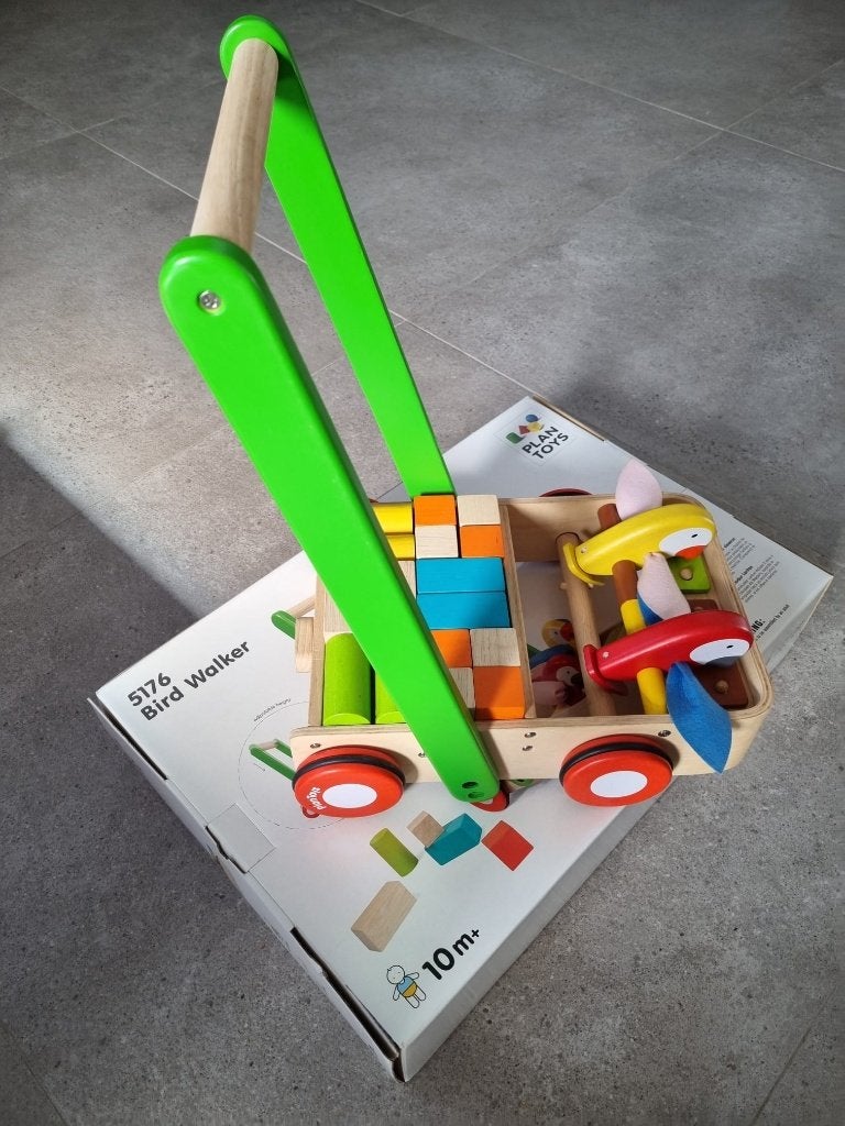 Plan toys bird walker, Ophalen of Verzenden, Zo goed als nieuw, Duw- of Trekspeelgoed