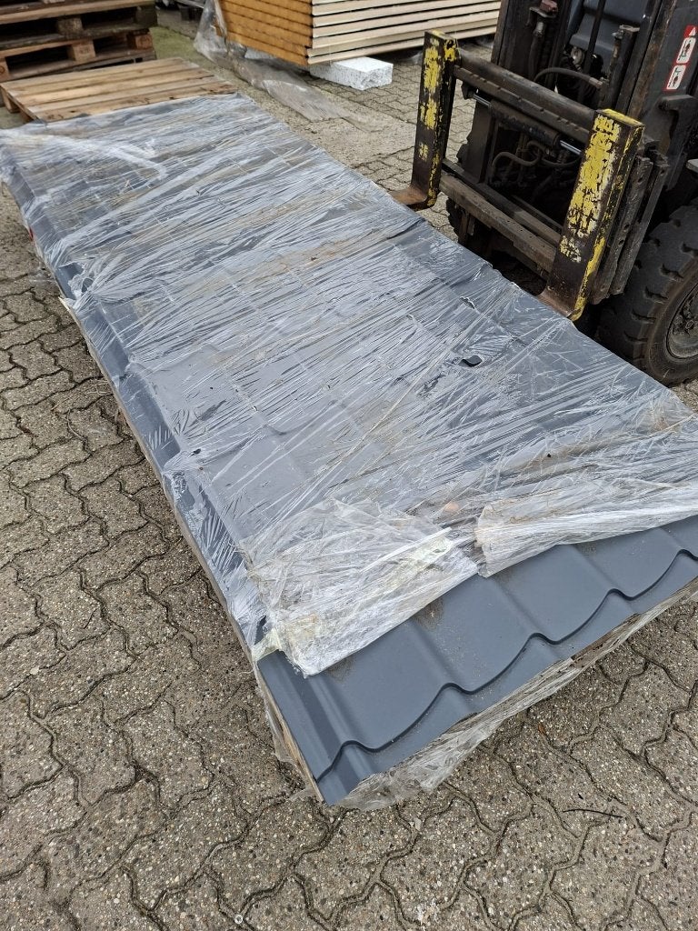 Dakpanplaten 7016 300 x 100cm 8st, Zo goed als nieuw, 15 m² of meer, Metaal, Grijs