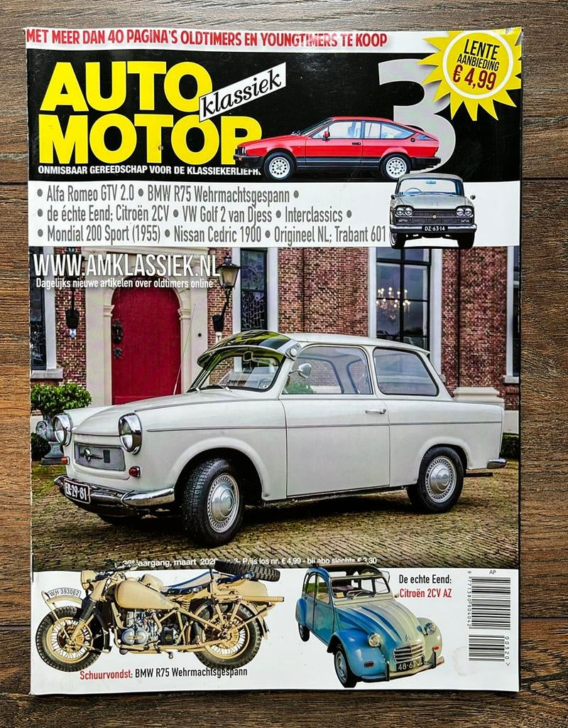 AMK: Citroen 2CV, Alfa GTV, VW Golf 2, BMW R75, Ophalen of Verzenden, Zo goed als nieuw, Algemeen