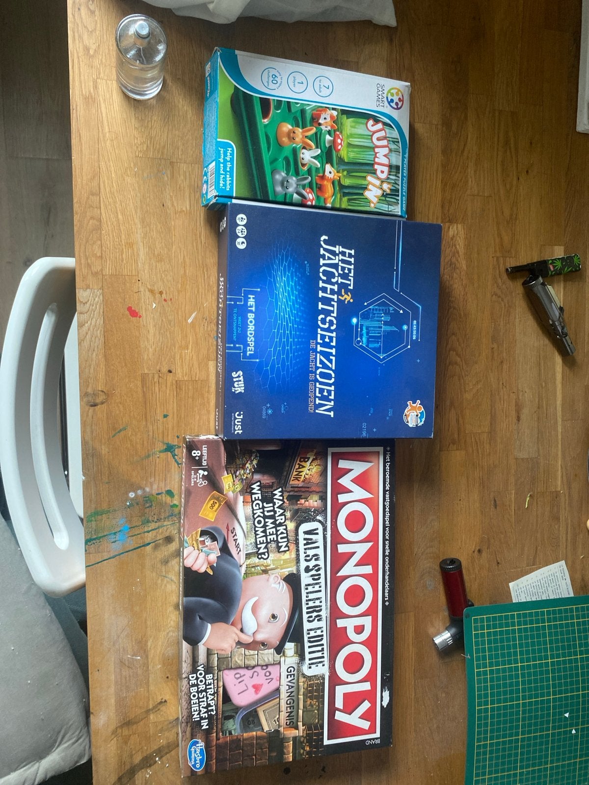 10€ps alles:25€ Jump In, Het Jachtseizoen, Monopoly Valspele, Een of twee spelers, Ophalen of Verzenden, Gebruikt