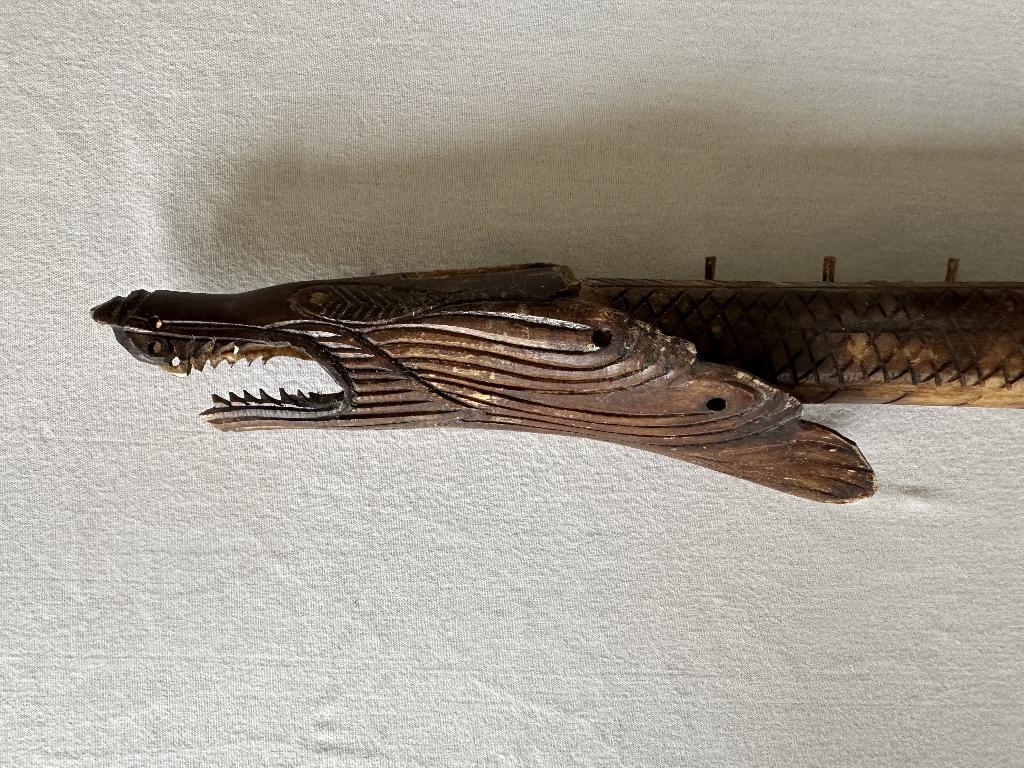 Indonesische blaaspijp, 112 cm lang, Antiek en Kunst, Ophalen of Verzenden