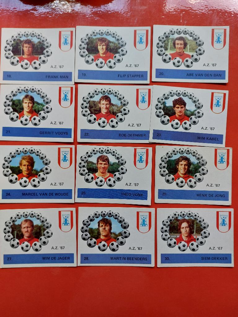 Voetbalplaatjes AZ '67, Ophalen of Verzenden, Zo goed als nieuw, Meerdere plaatjes