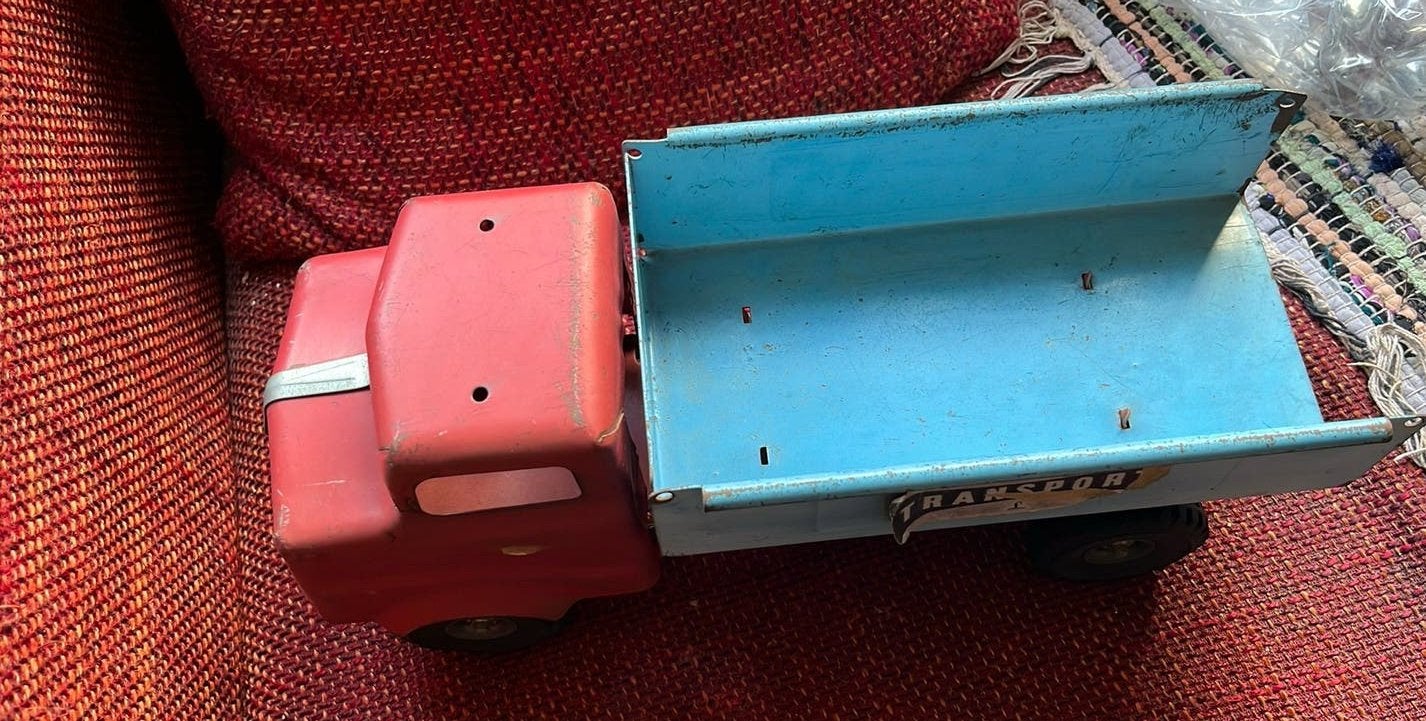 Grote Blikken Kiepauto/Transportauto - Triang - Jaren 50/60, Ophalen of Verzenden