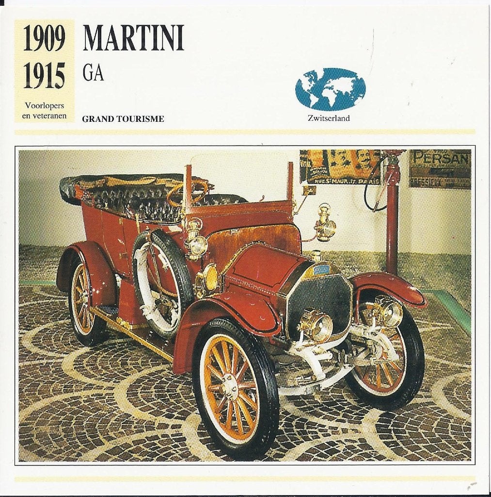 A199 autokaart martini ga ( 1909 - 1915 ), Ophalen of Verzenden, Zo goed als nieuw, Auto's