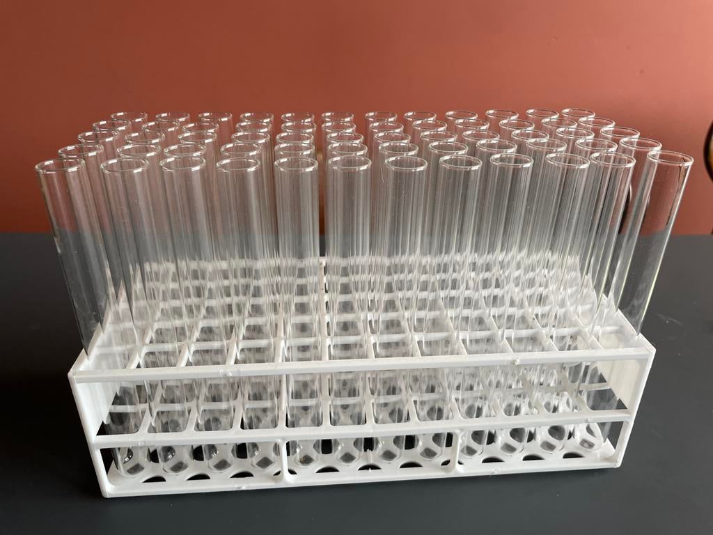 Reageerbuis 60 stuks in rekje, Huis en Inrichting, Woonaccessoires | Vazen, Ophalen, Overige kleuren, Minder dan 50 cm, Glas