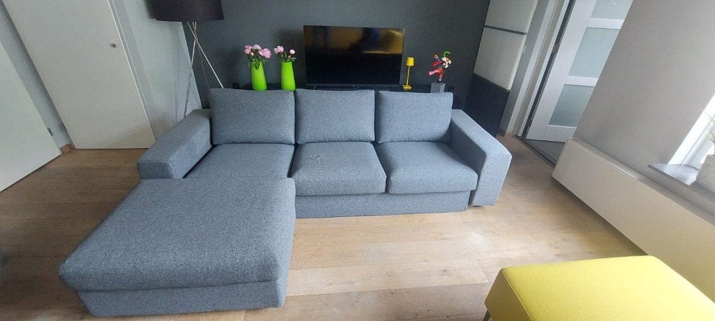Ideale 3-sits bank met voetensteun voor kleine portemonnee, Huis en Inrichting, Banken | Bankstellen, Ophalen, Driepersoons, 75 tot 100 cm