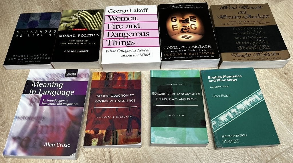 Boeken van doctoraalstudie English Linguistics, Gelezen, Diverse auteurs, Ophalen of Verzenden, WO