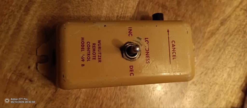 Wurlitzer 169B Jukebox Afstandsbediening - Gebruikt, Ophalen of Verzenden, Gebruikt, Wurlitzer