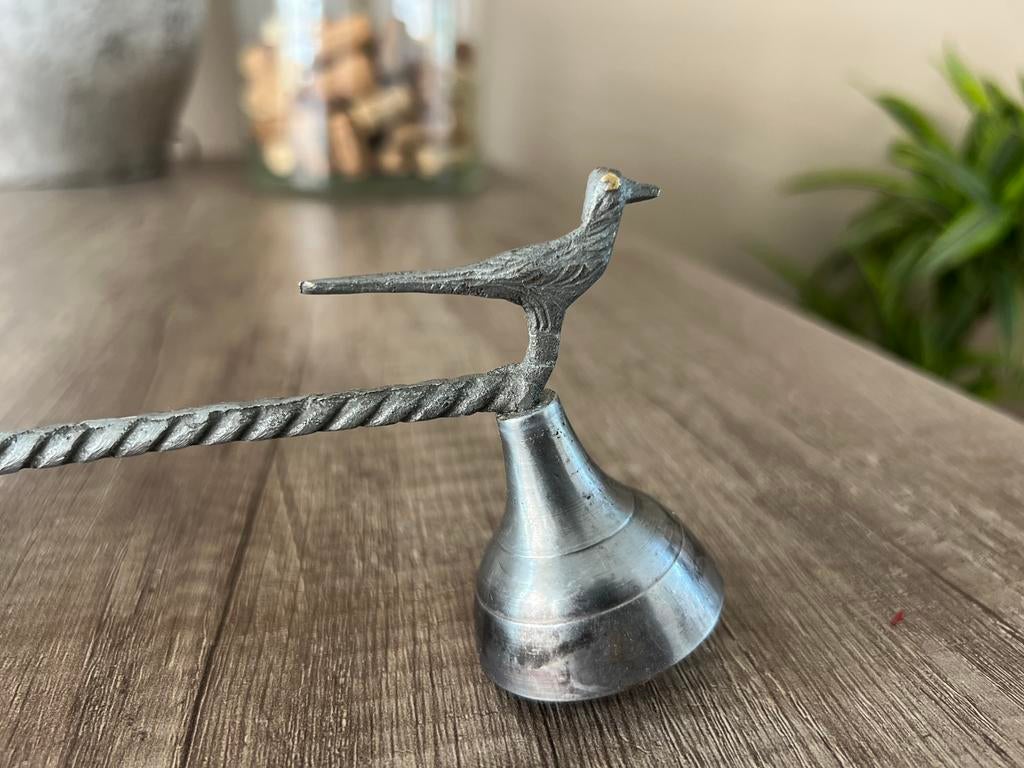 Antieke verzilverde Kaarsendover, Ophalen of Verzenden, Minder dan 25 cm