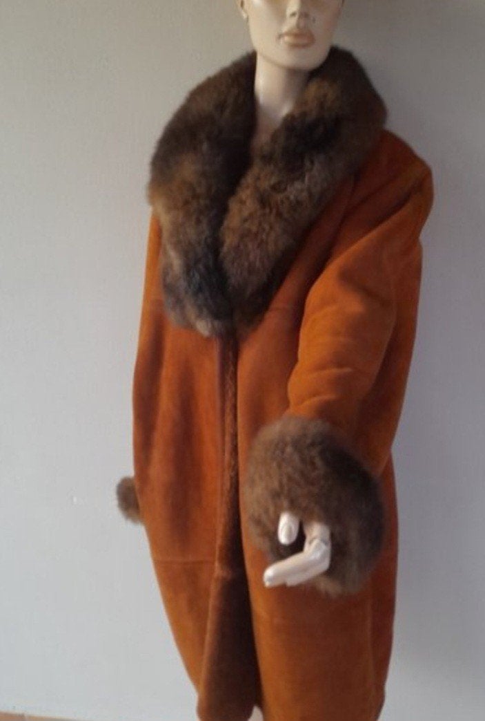Unieke Bontjas Artisan Furrier ~ Fur Coat, Ophalen of Verzenden, Gedragen, Maat 46/48 (XL) of groter, Bruin