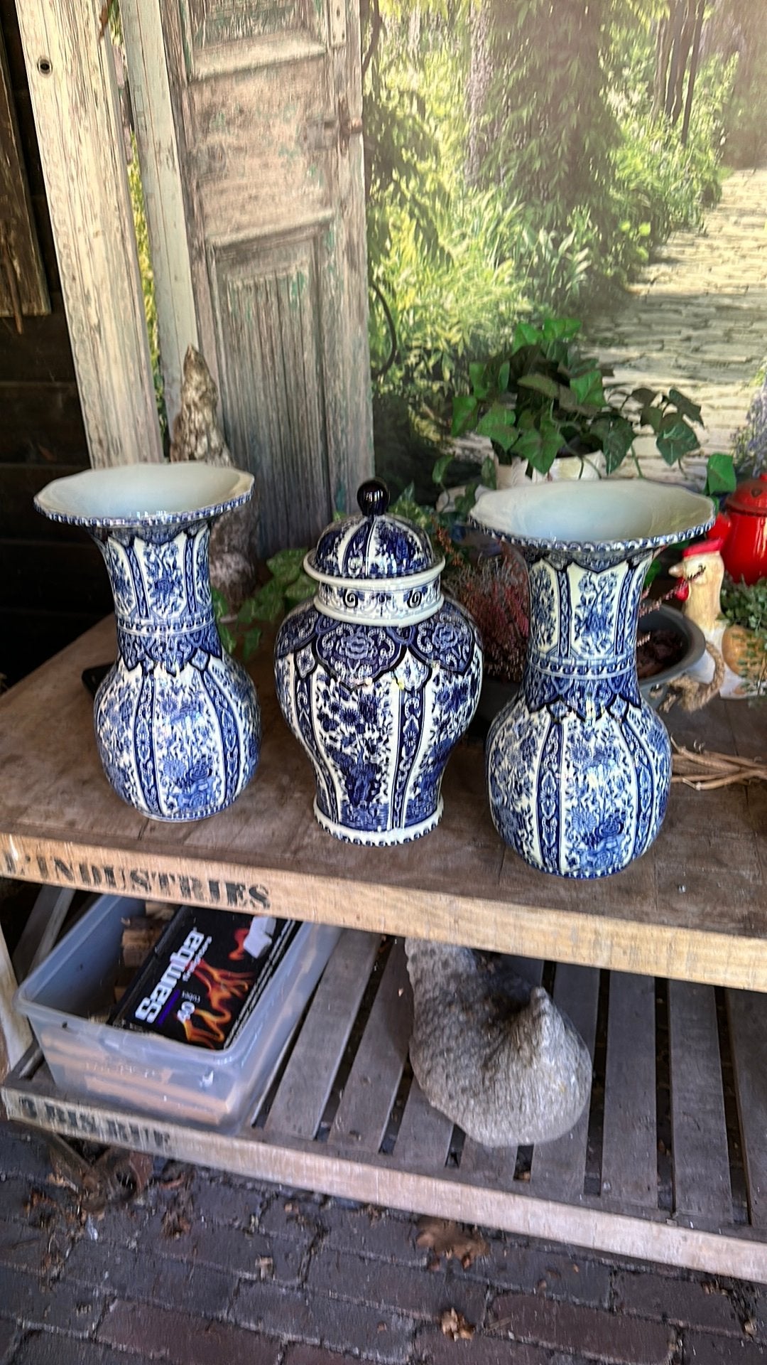 Kaststel delfts blauw Boch, Ophalen