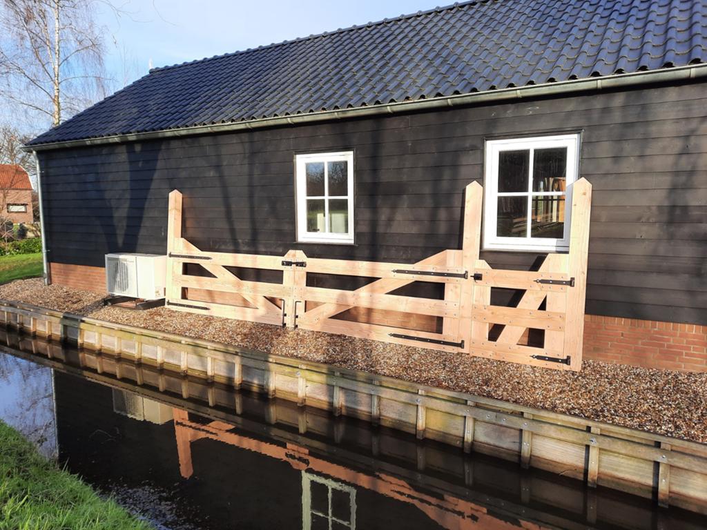 Toegangspoort met looppoort - beste prijs, Tuin en Terras, Ophalen, Nieuw, 150 tot 200 cm, Hout